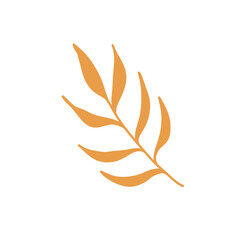 Obraz premium hand painted leaves for decoration in minimalist style