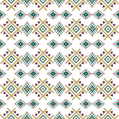 Ethnic boho motifs with bright colors Design for carpets, wallpaper, clothes, wraps, batik, fabrics. Vector illustration embroidery pattern in ethnic theme. Geometric shapes.