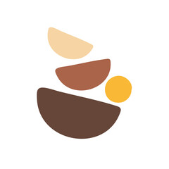 minimalist semicircular overlay for wall decoration