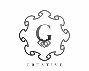 Luxury logo template design with a combination of squares in the alphabet G, perfect for the sign of your brand.