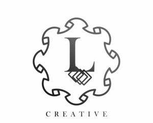 Luxury logo template design with a combination of squares in the alphabet L, perfect for the sign of your brand.