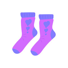 Isolated Socks Flat Icon. Hosiery Vector Element Can Be Used For Socks, Half-Hose, Hosiery Design Concept.