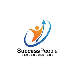 Success People Logo Template Design Vector. Design concept for business