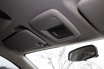 Car interior buttons, switches, seat belt