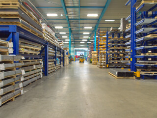 Metal factory hall shelves