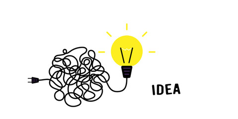 Idea lightbulb conceptual abstract illustration