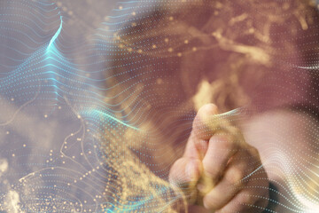 Communication technology for internet business. Global world network and telecommunication