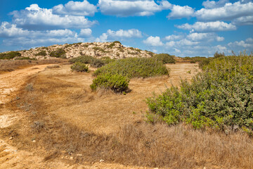 Rural landscape close to Ayia Napa, Cyprus.
