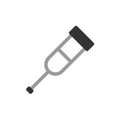 Crutch vector icon, Walking aid icon.