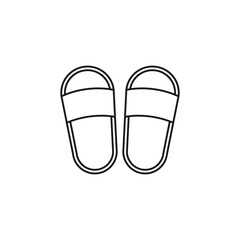 The slipper icon. Simple vector illustration on a white background