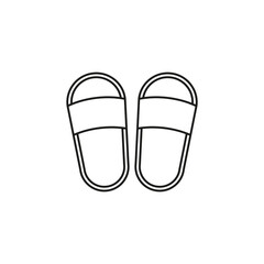 The slipper icon. Simple vector illustration on a white background