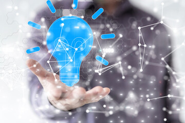 Neural network 3D illustration. Big data and cybersecurity