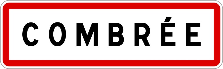 Panneau entrée ville agglomération Combrée / Town entrance sign Combrée