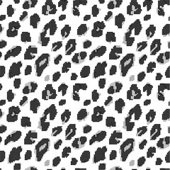 Leopard print pattern. Repeating seamless vector animal background.