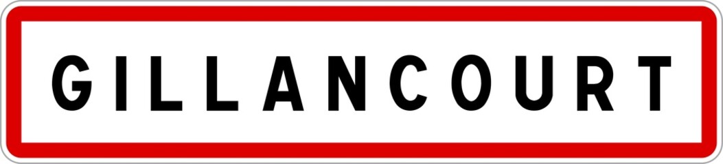 Panneau entrée ville agglomération Gillancourt / Town entrance sign Gillancourt