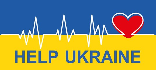 Help Ukraine Stop the War. Stop war, assistance in conflict resolution concept. Help Ukraine concept banner 