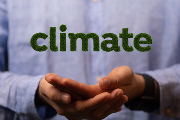 climate modern green 3d word