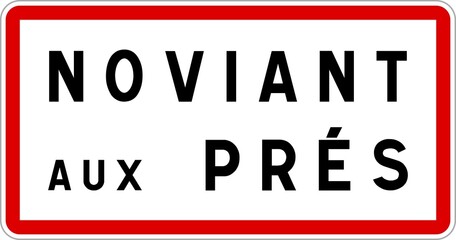 Panneau entrée ville agglomération Noviant-aux-Prés / Town entrance sign Noviant-aux-Prés
