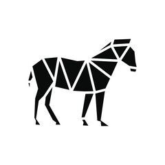 Obraz premium digital horse logo vector