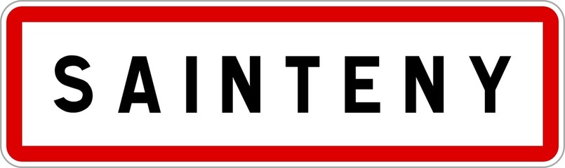 Panneau entrée ville agglomération Sainteny / Town entrance sign Sainteny