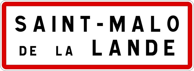 Panneau entrée ville agglomération Saint-Malo-de-la-Lande / Town entrance sign Saint-Malo-de-la-Lande