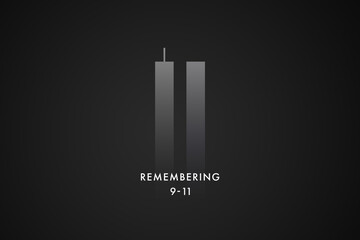 9 11 or September 11 memorial illustration. Remember Patriot Day. We will never forget the terrorist attacks of 2001 - obrazy, fototapety, plakaty