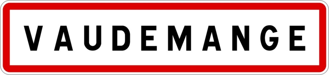 Panneau entrée ville agglomération Vaudemange / Town entrance sign Vaudemange