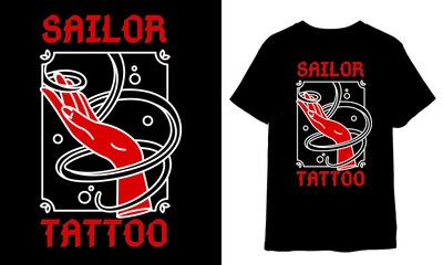 Red Illustrated Hand T-Shirt