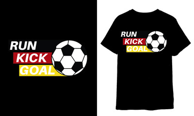 Red, Black, and Yellow Ball Soccer Sports T-Shirt