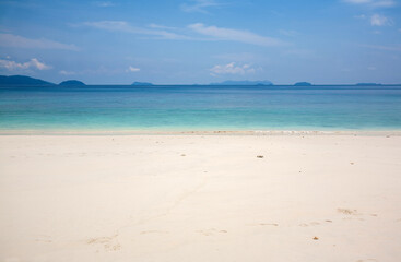 Fototapeta na wymiar Summer beach on Tafook Island in Myanmar