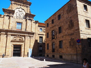 Fototapeta na wymiar Con su casco antiguo y su bonita catedral, Leon merece mucho la pena. España.