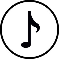 Music and sound. Musical note vector icon