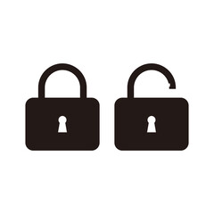 padlock set icon vector illustration symbol	