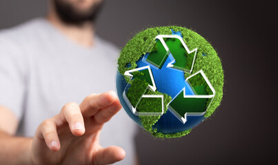 Recycling. Green recycle eco symbol