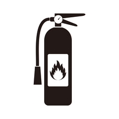Fire extinguisher icon isolated on white background. Vector illustration.	
