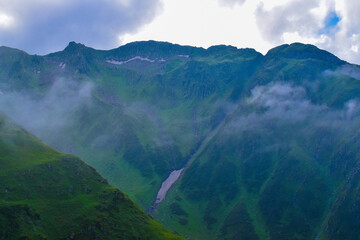 clouds over the mountains