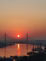 Fototapeta premium Sunset Bridge