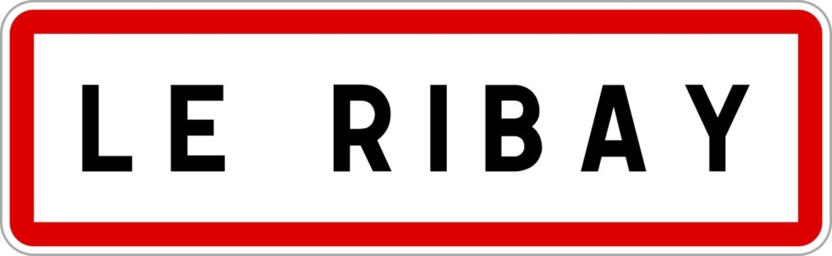 Panneau entr&eacute;e ville agglom&eacute;ration Le Ribay / Town entrance sign Le Ribay