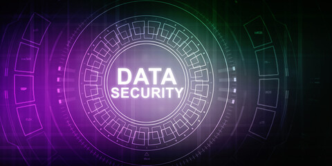2d illustration data security concept

