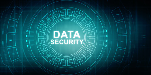 2d illustration data security concept

