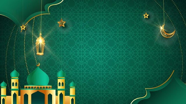 Islamic background for ramadan and eid in seamless loop.
