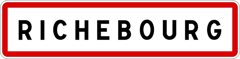 Panneau entrée ville agglomération Richebourg / Town entrance sign Richebourg