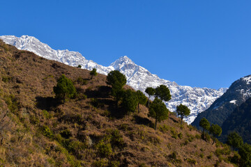 peaks in the mountains