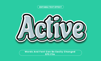 Active editable text effect, word and font can be change