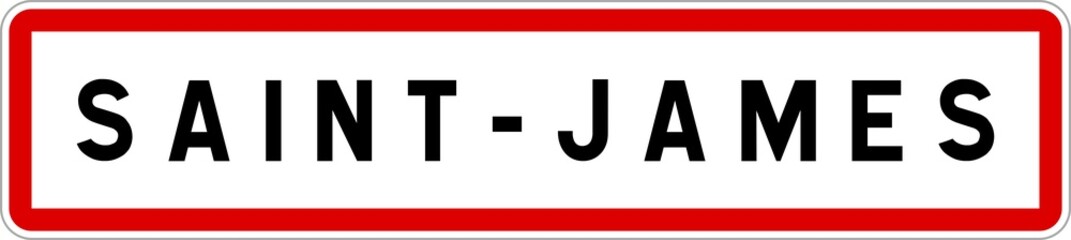 Panneau entrée ville agglomération Saint-James / Town entrance sign Saint-James