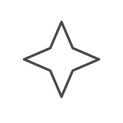 Star vector icon. Simple pictogram.
