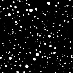 Black and white dotted seamless pattern. 