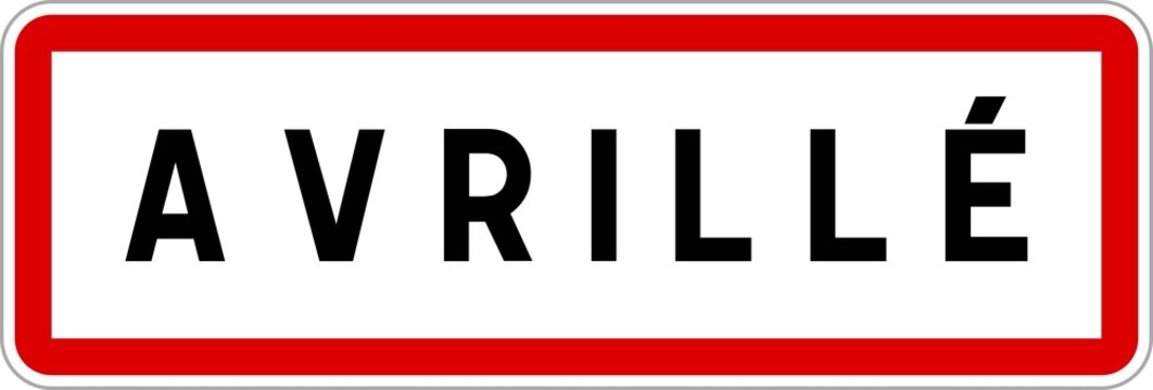 Panneau entrée ville agglomération Avrillé / Town entrance sign Avrillé