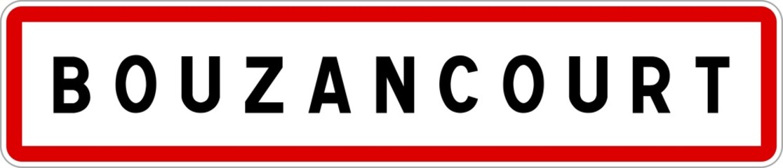 Panneau entrée ville agglomération Bouzancourt / Town entrance sign Bouzancourt