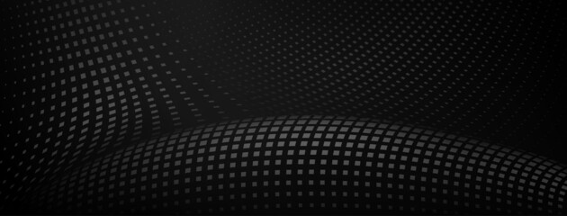Naklejka premium Abstract halftone background made of square dots in black colors